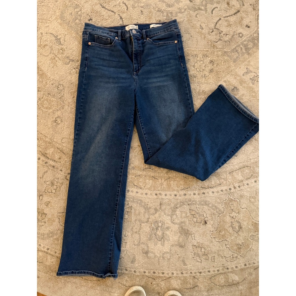 Jessica Simpson Mid Rise Bootcut Jeans Dark Wash Size 12/31 Blue Denim
